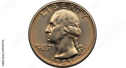 Isolated Quarter Coin