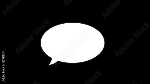 Two different speech bubbles and each one facing left and facing right