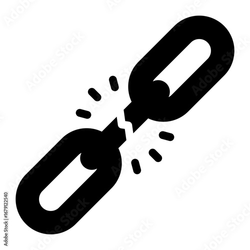 broken link glyph icon