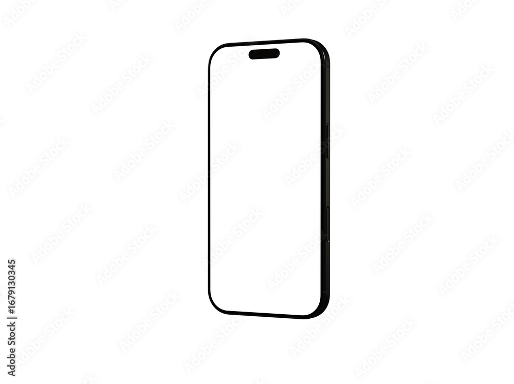 High-quality image of a black smartphone with a blank screen, perfect for app presentations or website mockups.  Clean and modern design. High-quality image of a black smartphone with a blank screen, perfect for app presentations or website mockups.  Clean and modern design.