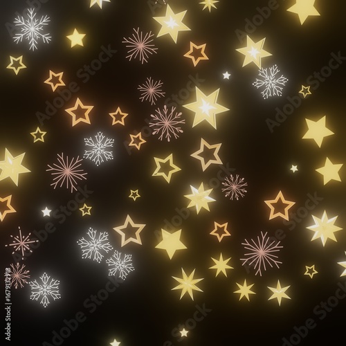 Sparkling gold stars and sn...