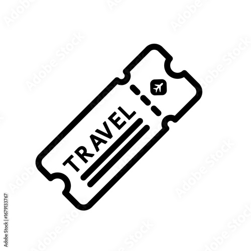 travel flight ticket icon