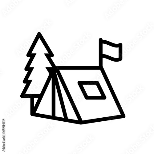 camping tend icon