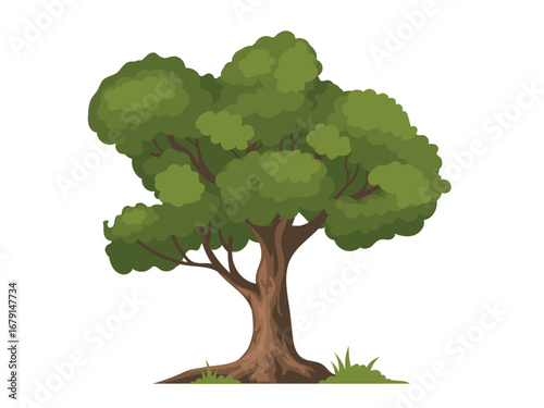 Green nature growth tree icon, growth and environmental conservation