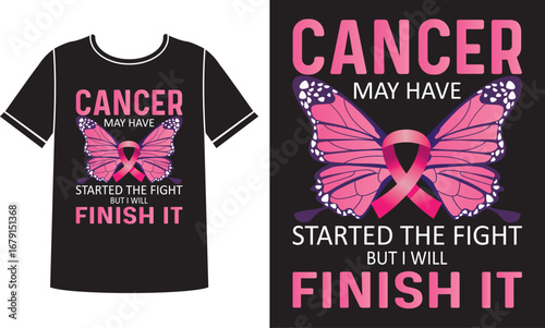 Cancer finish it t shirt design concept