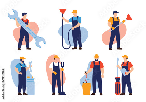 Skilled workers providing essential home maintenance and repair services efficiently