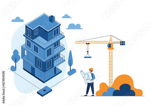 Architectural design and construction engineering services for modern building projects