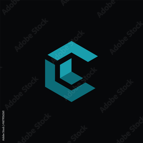 Initial Letter C Hexagon Logo Design Vector Template