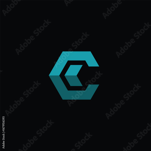 Initial Letter C Hexagon Logo Design Vector Template