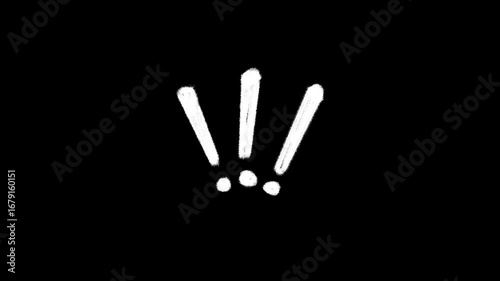 Set of doodle animated elements including hand-drawn of arrows, spark, question and exclamation mark symbols. Perfect for motion graphics, creative videos, and playful design projects.