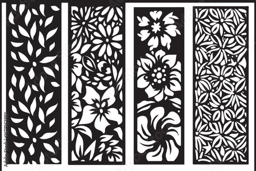 Floral & Geometric Laser Cut Wall Panel SVG Bundle
