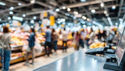 Busy supermarket checkout (2)