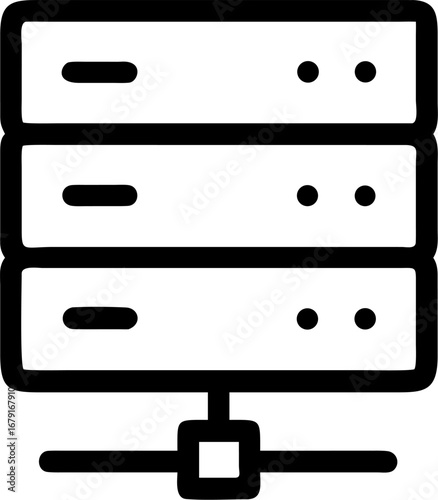 Database editable icon, square - composition, backup, protection, security system, innovation, intelligence, downloading, storage, artificial intelligence, business, lock, thin, virtual reality