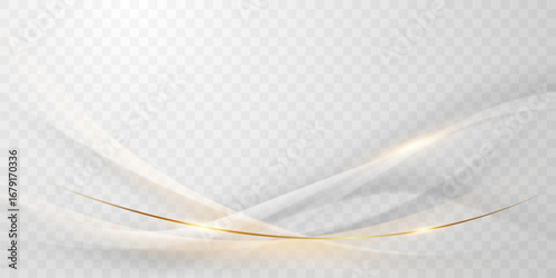 White background design with luxury golden effect elements isolated on the background. Vector illustration.