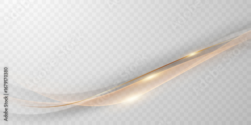 White background design with luxury golden effect elements isolated on the background. Vector illustration.