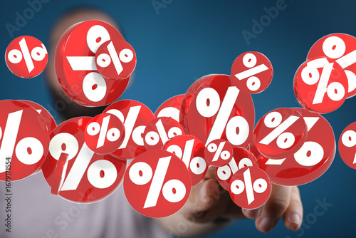 Abstract image of red perce...