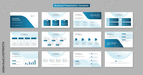 PowerPoint presentation slides template design. Minimal presentation layout for modern keynote presentation background, brochure design, website slider, landing page, annual report, company profile