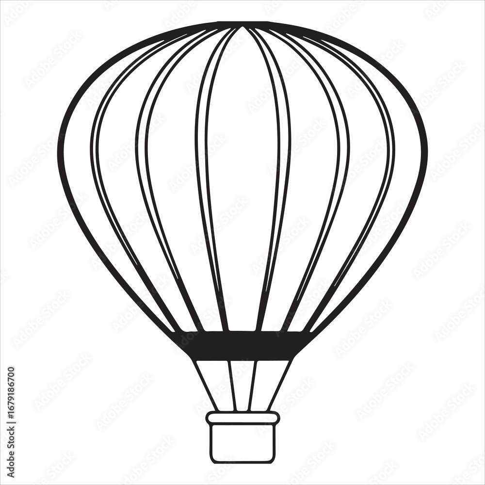 Obraz premium air balloon vector art illustration