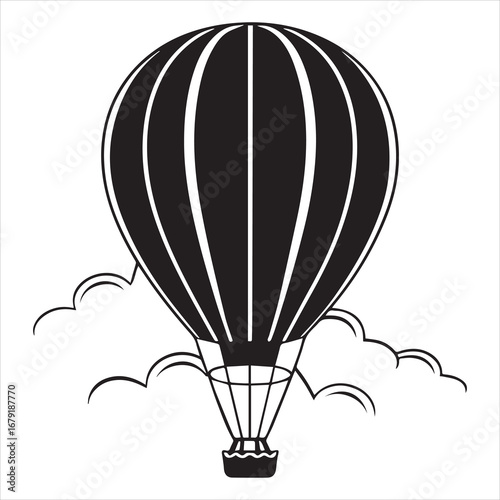 air balloon vector art illustration