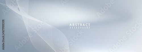 White abstract background with wavy lines. Digital future technology concept. suit for bussines,banners,curva,cover,flayer