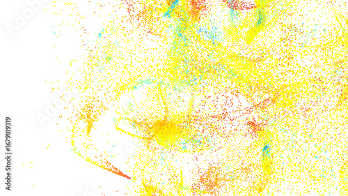 Vibrant, colorful particle ...