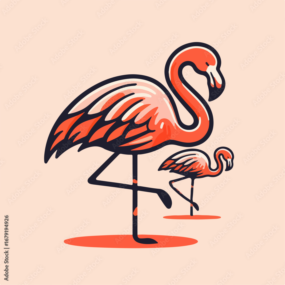 Obraz premium illustration of a flamingo