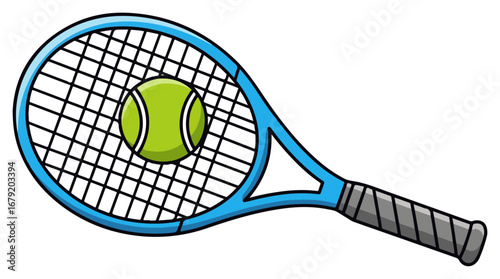 Tennis Racket and Ball.