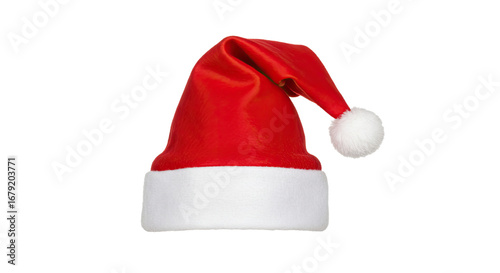 Classic Red Santa Hat with White Trim and Pompom 1.