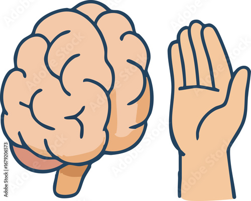 This is a flat vector illustration of two raised hands with shaking motion lines, representing hand tremors often associated with Parkinson’s disease or other neurological conditions.