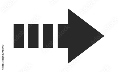 Classic dashed arrow sign design