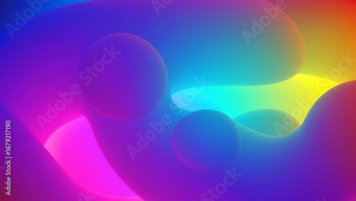 Vibrant Neon Fluid Abstract Background