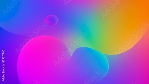 Vibrant Neon Fluid Abstract Background
