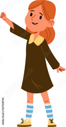 Smiling Girl in Dress