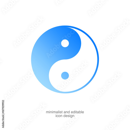 yin yang symbol, yin yang vector on transparent background