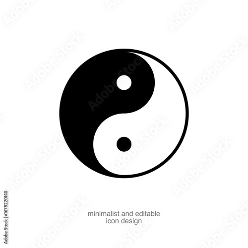 yin yang symbol, yin yang vector on transparent background