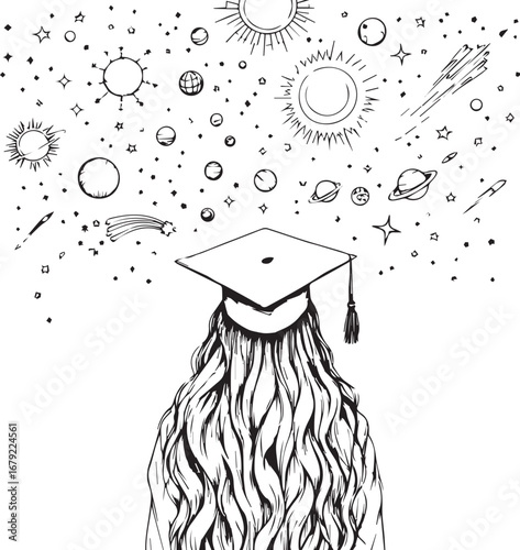 “The Graduate Who Carried a Galaxy” (or) “Hair Like Stardust, Dreams Like Orbits”