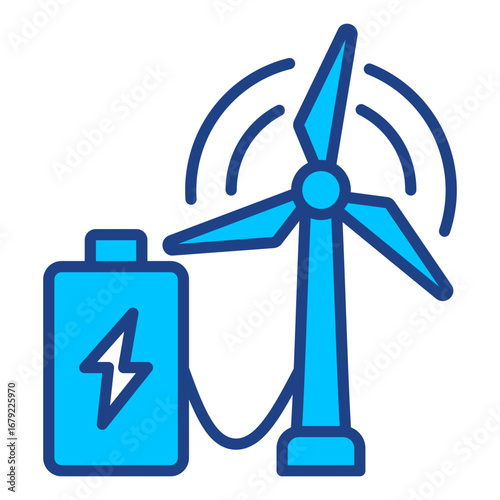 Wind Power Simple Vector Icon Collection