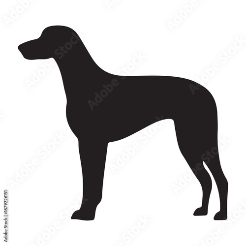Black dog silhouette vector image for pet lovers and animal enthusiasts graphic design element resource