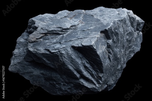 Dark gray stone, irregular shape