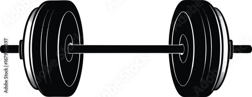 Vector weightlifting barbell icon