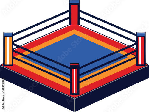 Vector wrestling ring icon