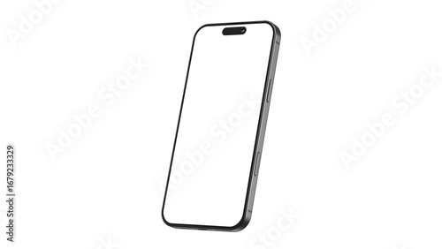 iPhone mockup with transparent screen and background for web design and UX/UI.