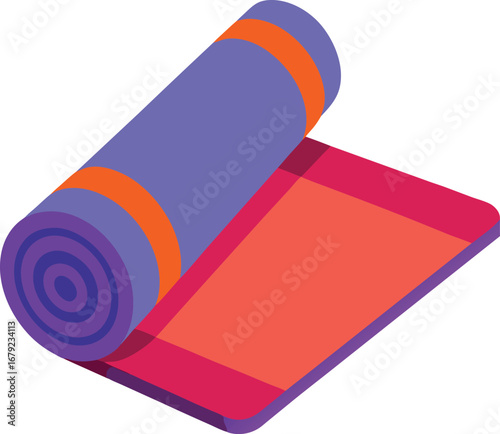 Vector yoga mat icon