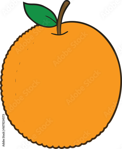 Golden Peach Fruit Fuzzy on Transparent Background
