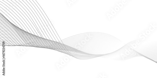 abstract black wave lines on white background, abstract interlacing lines and points digital connection of elements, digital frequency track equalizer, design with flowing lines on white background.