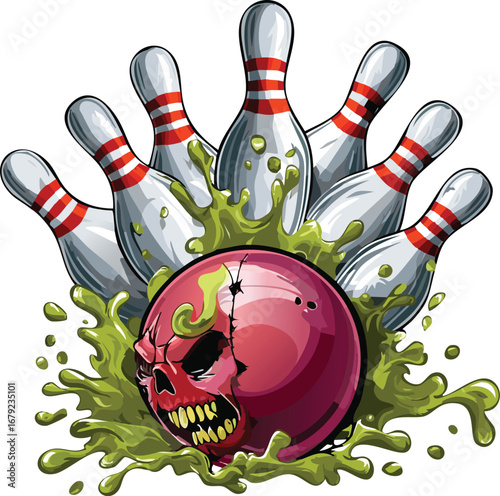 Spooky Bowling Ball Strike