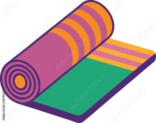 Vector yoga mat icon