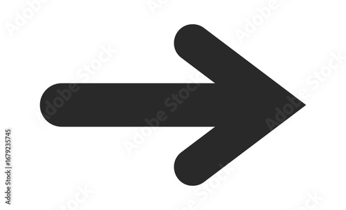 Simple straight directional arrow shape