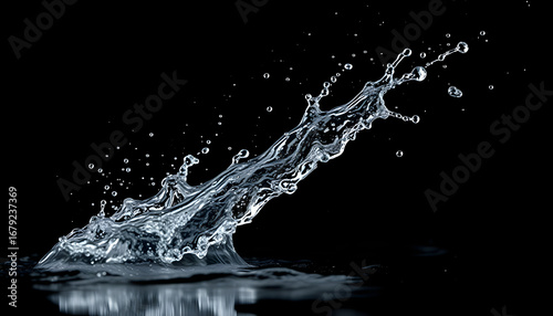 water splash on black background