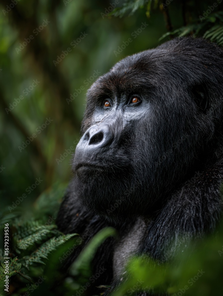 Fototapeta premium A Calm Patriarch in the Virunga Mountains